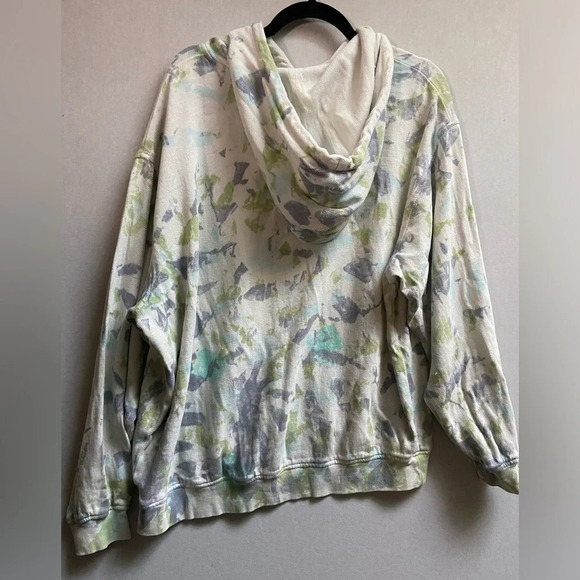 Zara abstract  printed cotton hoodie Sz L - Picture 2 of 8